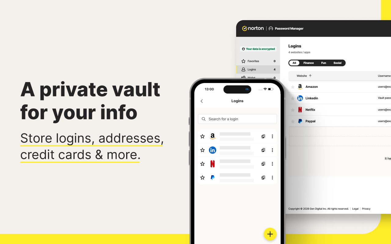 Norton Password Manager - 截图 2