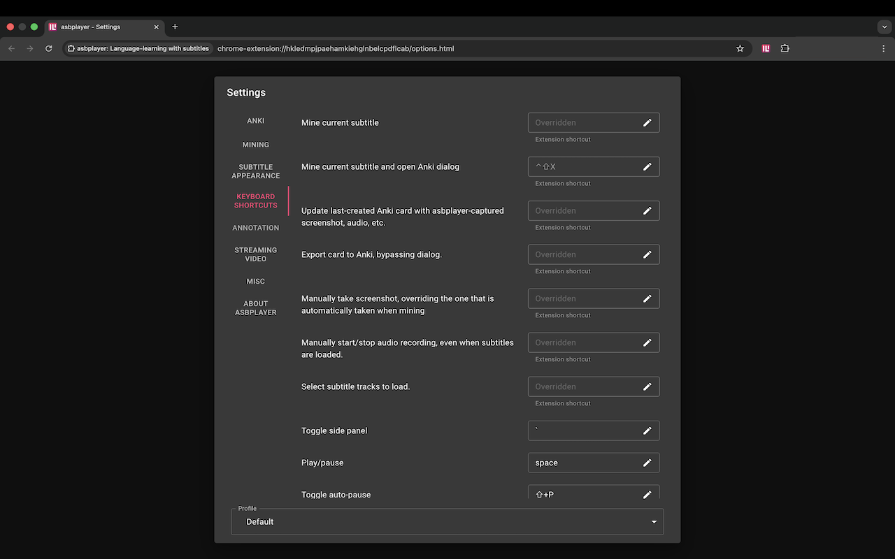 asbplayer: Language-learning with subtitles - 截图 1