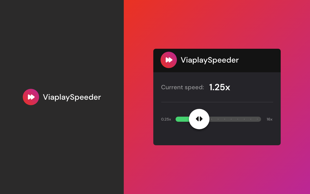 Viaplay Speeder: adjust playback speed - 截图 1