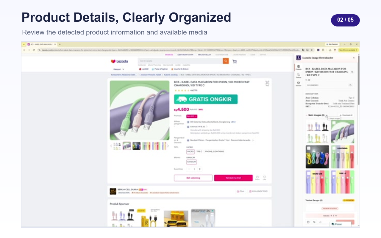 Lazada Product Image Downloader - 截图 2