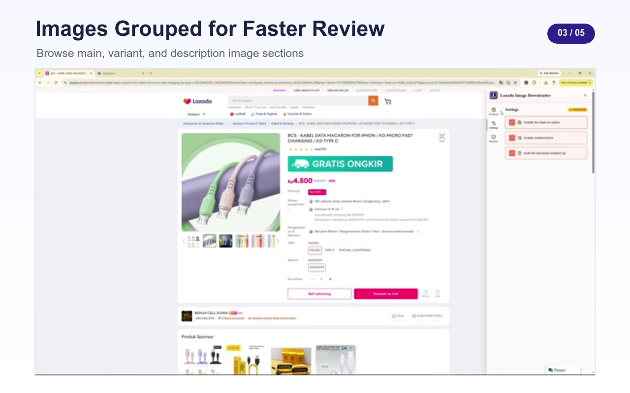 Lazada Product Image Downloader - 截图 5