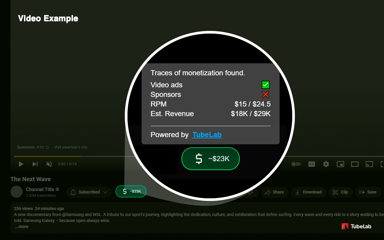 YouTube Monetization & RPM Checker by TubeLab - 截图 1