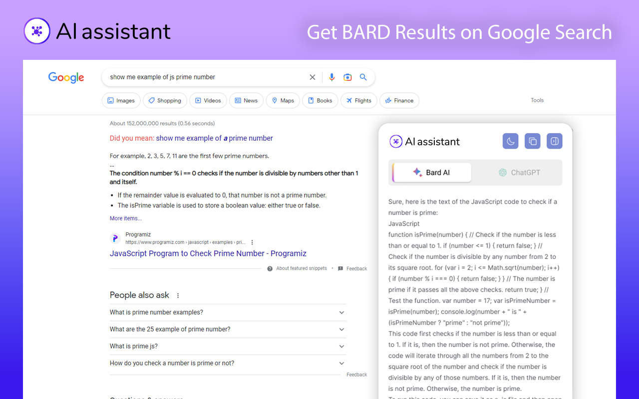 Search Everywhere with Google Bard/Gemini - 截图 1