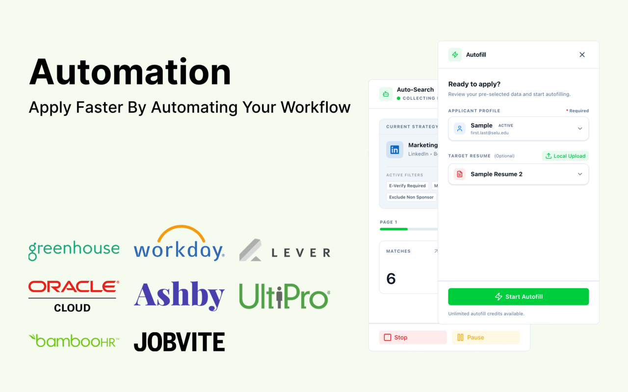 FrogHire.ai - AI Resume & Job Search, Autofill, H1B Checker - 截图 1