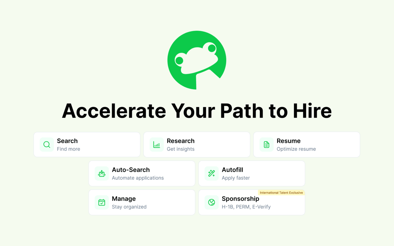 FrogHire.ai - AI Resume & Job Search, Autofill, H1B Checker - 截图 2