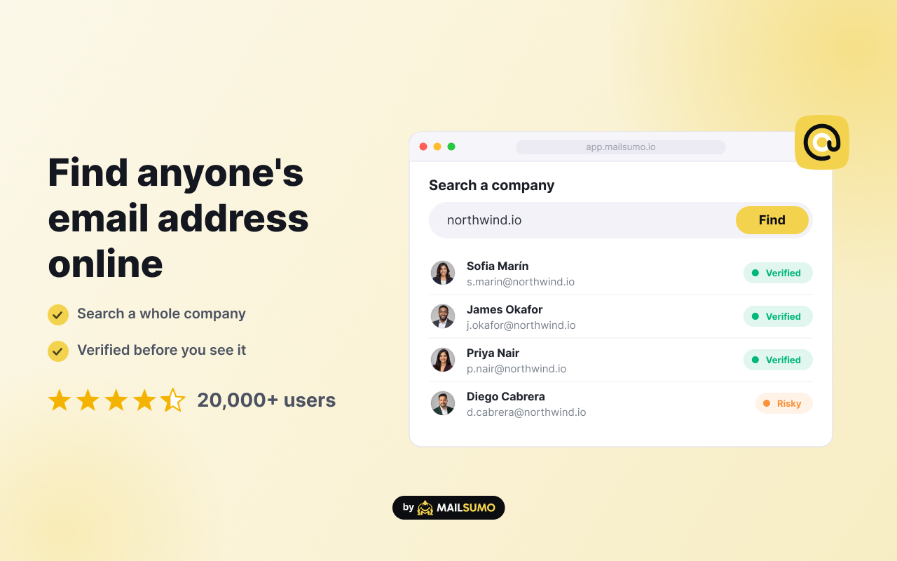 Email Finder by Mailsumo - 截图 1