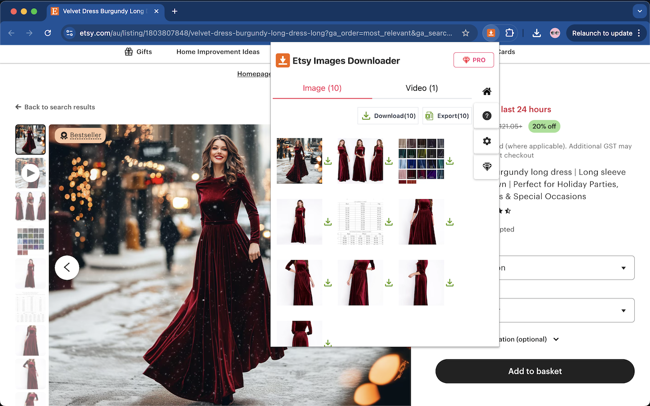 Etsy 图片下载器 - 下载高清图片和视频 - 截图 3