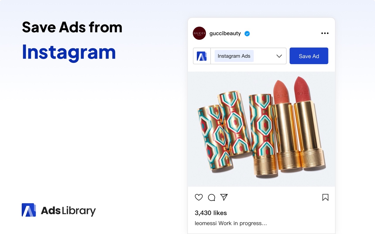 Ad Library:保存Facebook, TikTok, Youtube, Twitter和Ins广告 - 截图 1