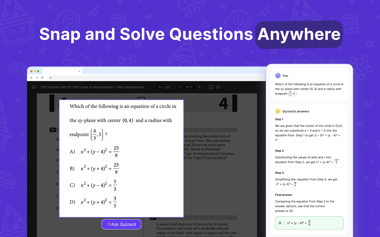 Quizard AI - Homework Tutor - 截图 1