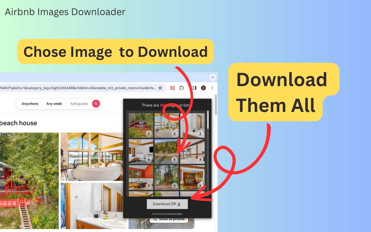 适用于 Airbnb 的图片下载器 - 截图 1