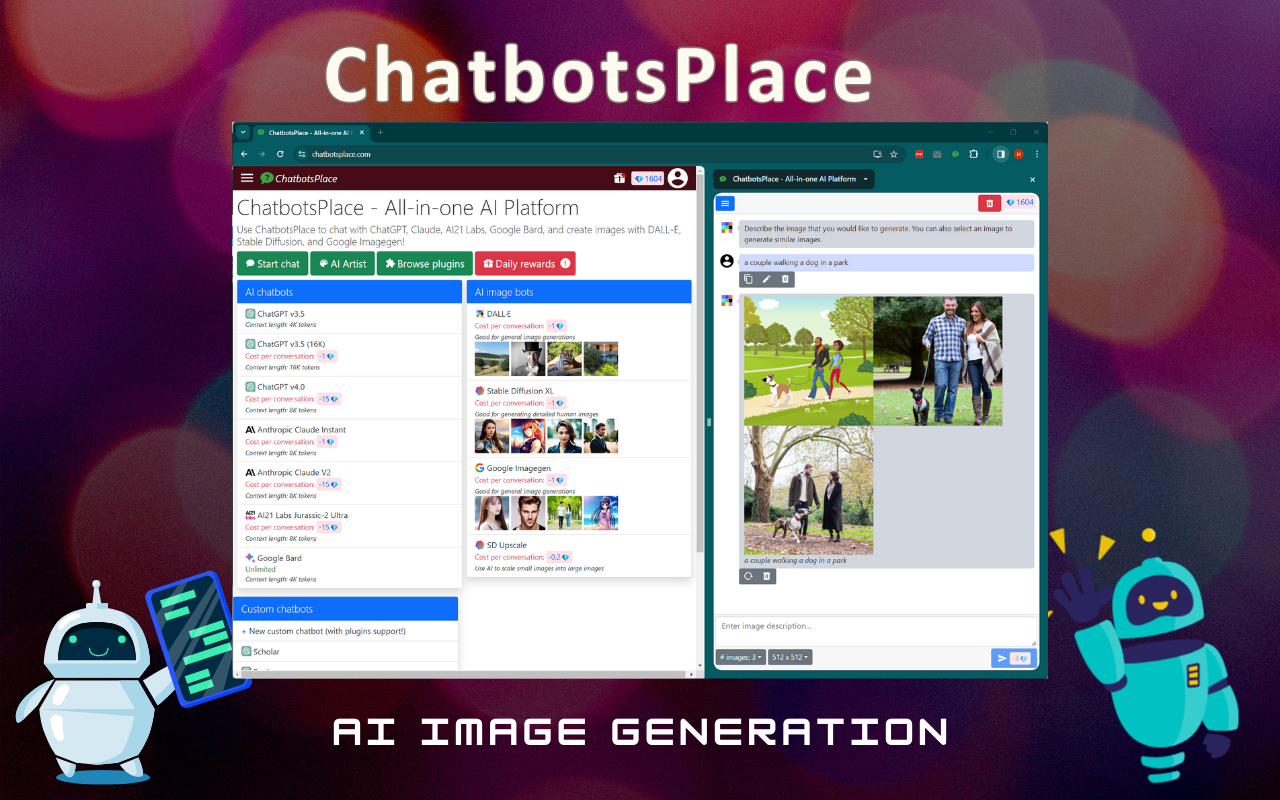 ChatbotsPlace:一体化AI侧边栏(ChatGPT、Claude和Gemini) - 截图 2