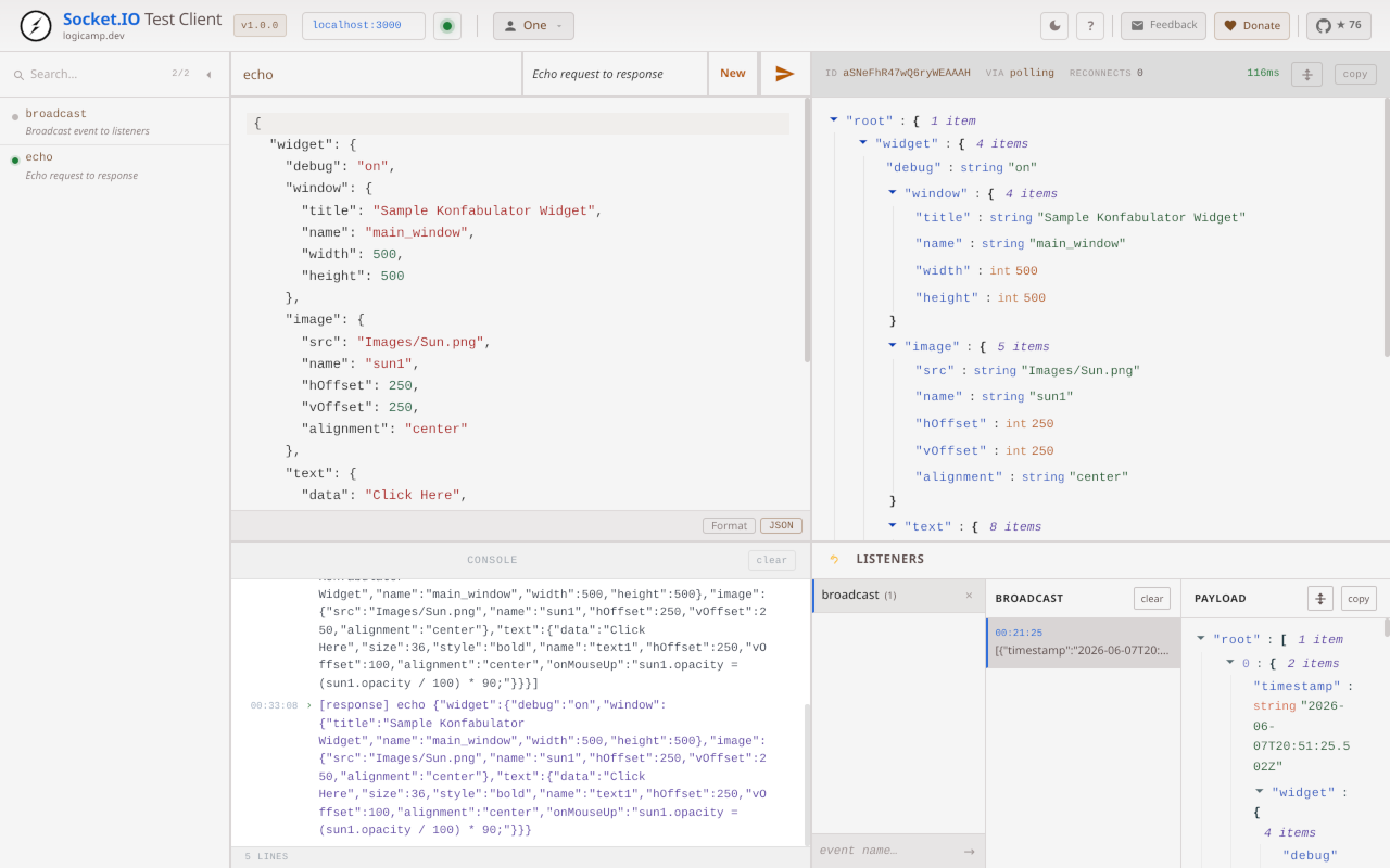 Socket.IO Test Client - 截图 4