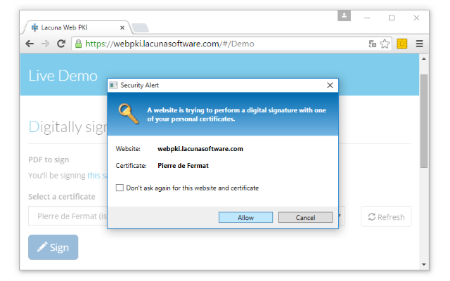 Web PKI - 截图 1