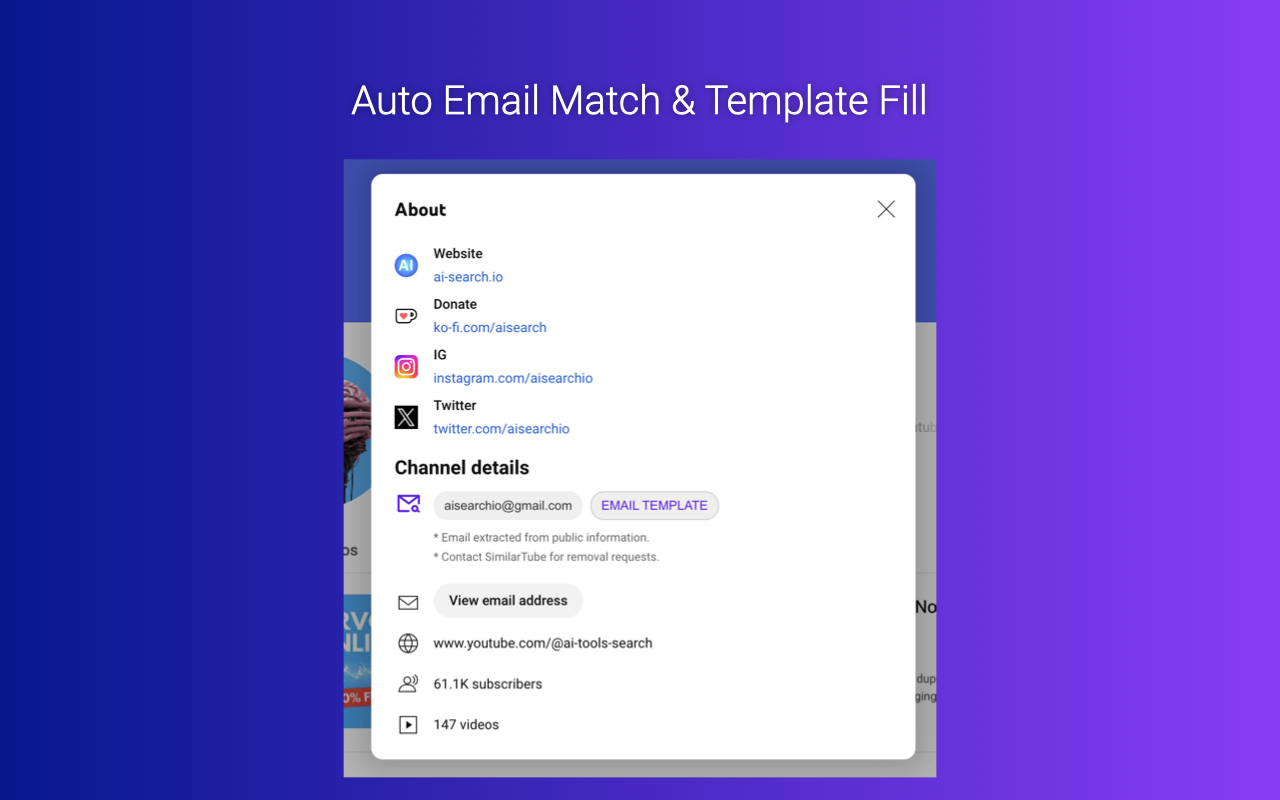 SimilarTube - 发现相似YouTube频道 - 截图 4