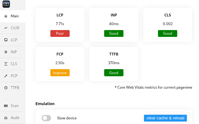 Core Web Vitals Visualizer - 截图 3