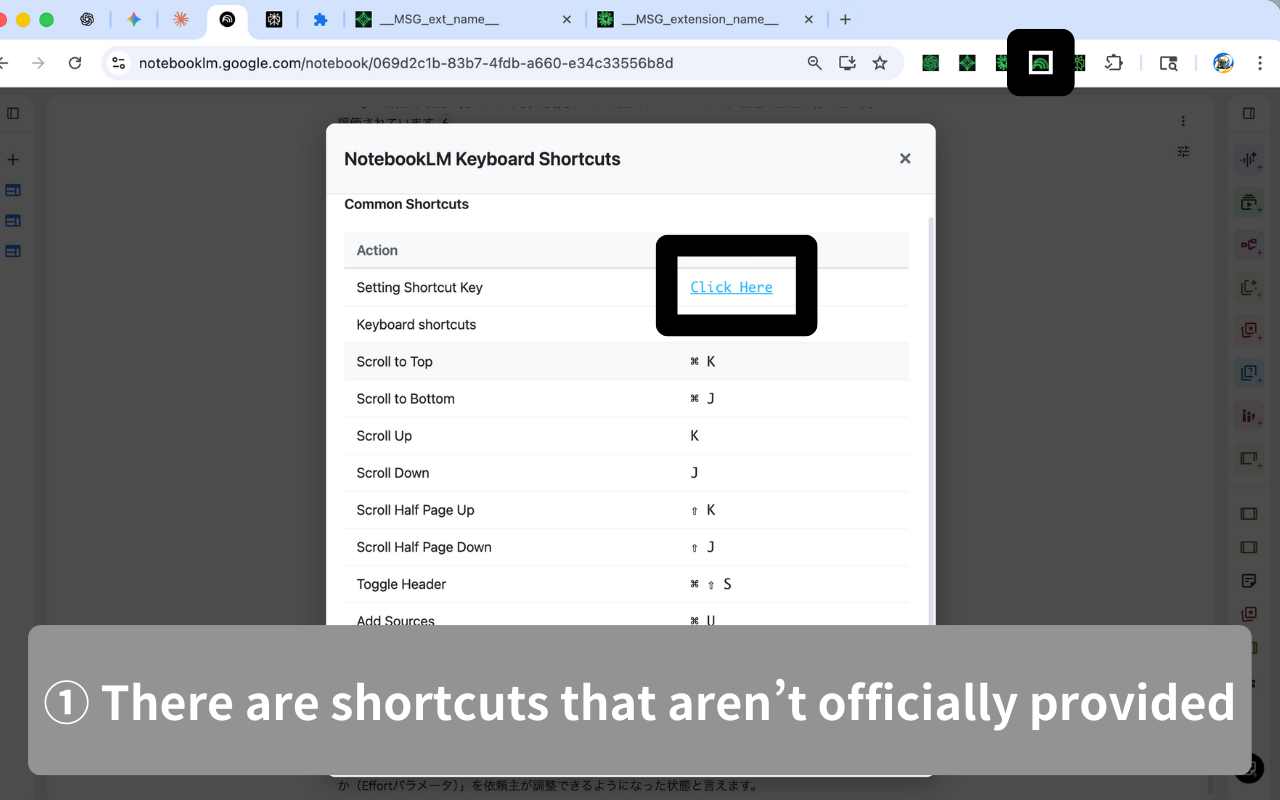 NotebookLM Shortcut Effective Extension - 截图 5