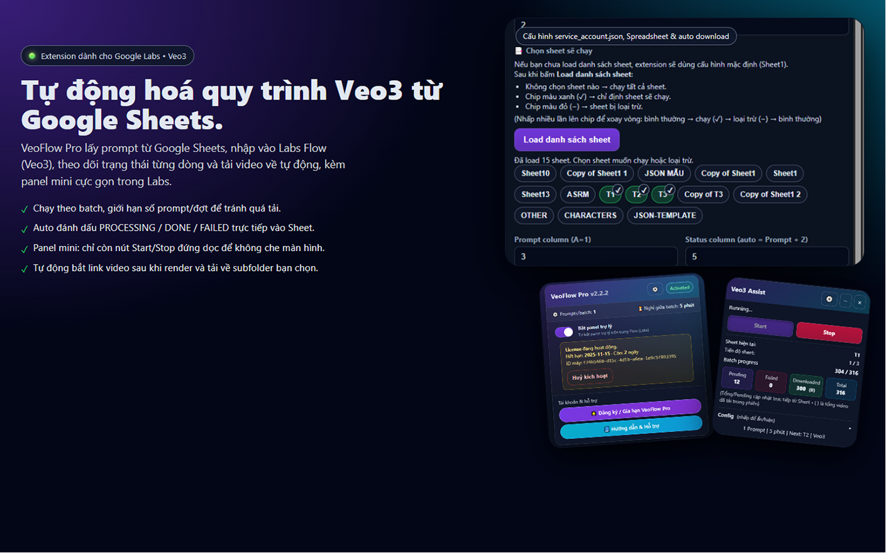 Veo Flow Pro - Auto Veo 3 - 截图 3