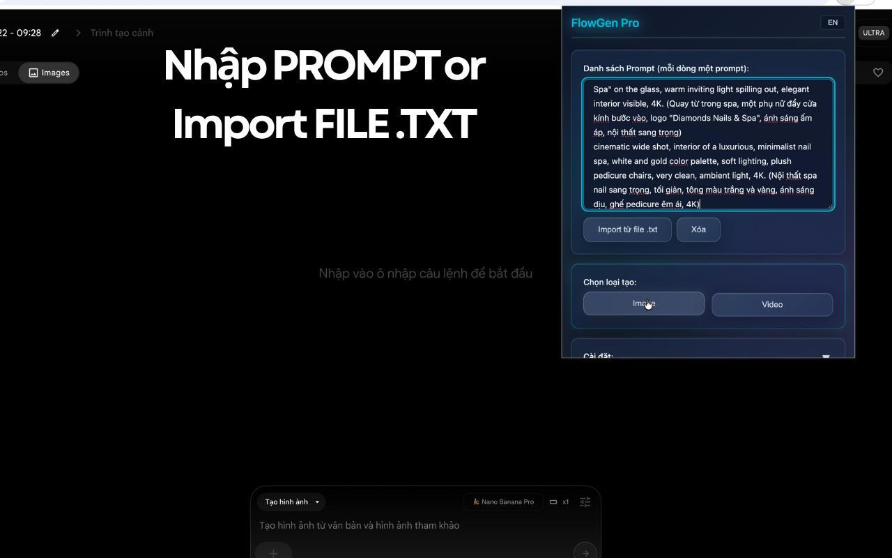 FlowGen Pro - Batch Image/Video Creator - 截图 1