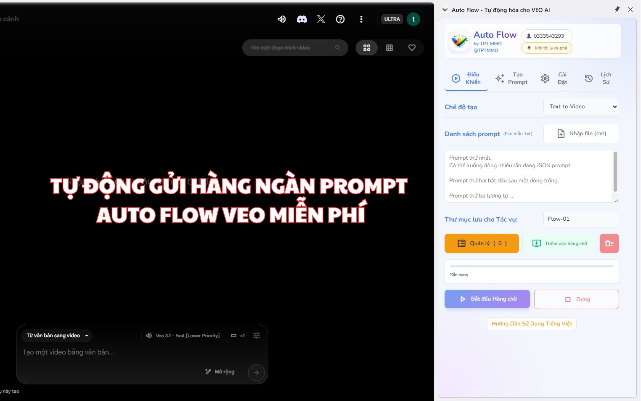 Auto Flow - Tự động hóa cho VEO AI - 截图 4