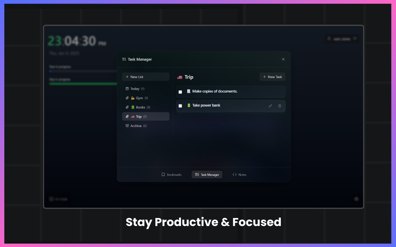 TabQuest - New Tab for Productivity - 截图 3