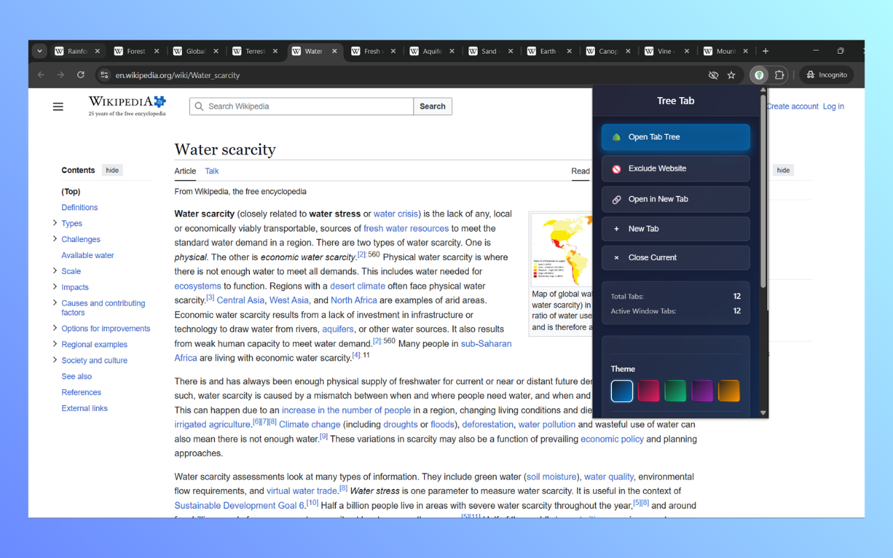 Tree Style Tab Manager - 截图 1