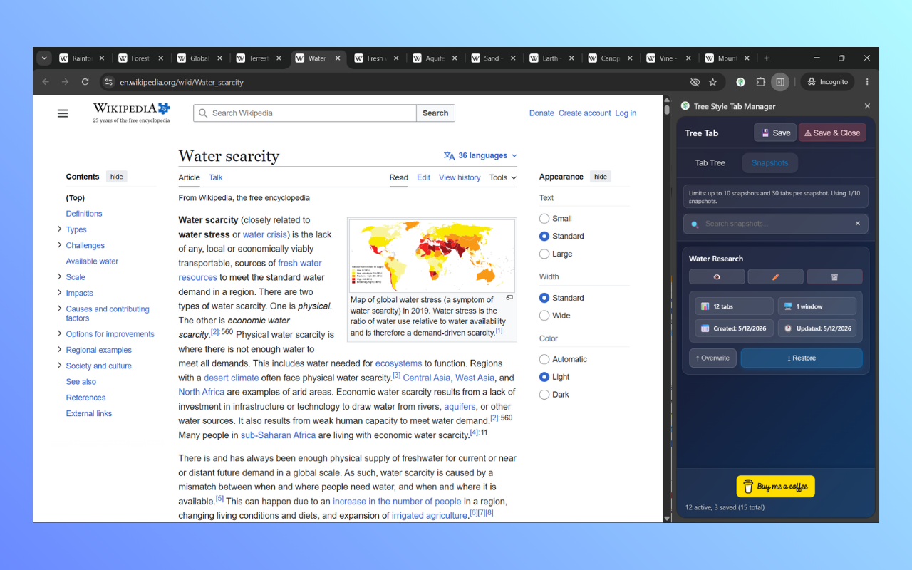 Tree Style Tab Manager - 截图 2