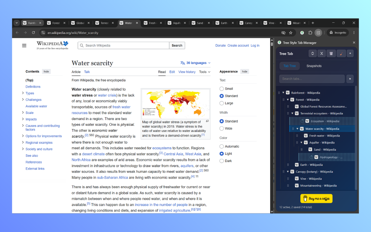 Tree Style Tab Manager - 截图 4
