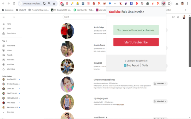 YouTube Bulk Unsubscribe - 截图 5