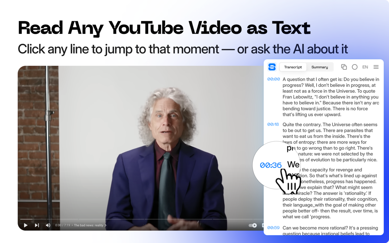 YouTube 转录器和 视频摘要器 - 截图 3