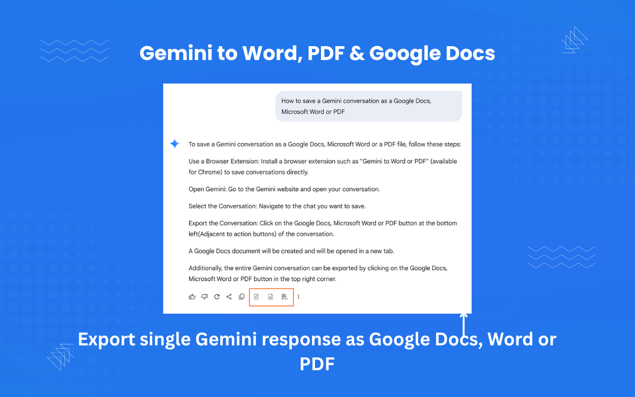 AI Chat to Word, PDF & Google Docs - for Gemini - 截图 3