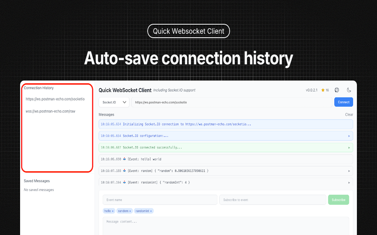 WebSocket & Socket.IO Client - 截图 2