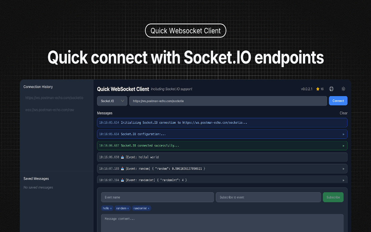 WebSocket & Socket.IO Client - 截图 4