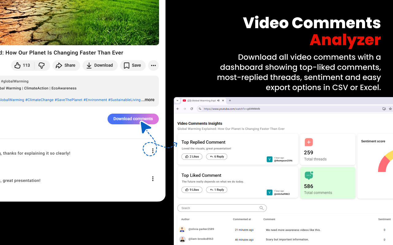 Comment Stack - Save Live Chats for YouTube™ - 截图 3