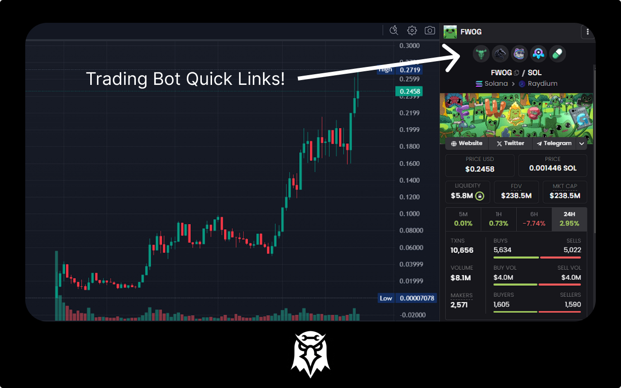 DEX Screener Utilities - Rug Filter, Bot Links & more! - dexscreener.com - 截图 2