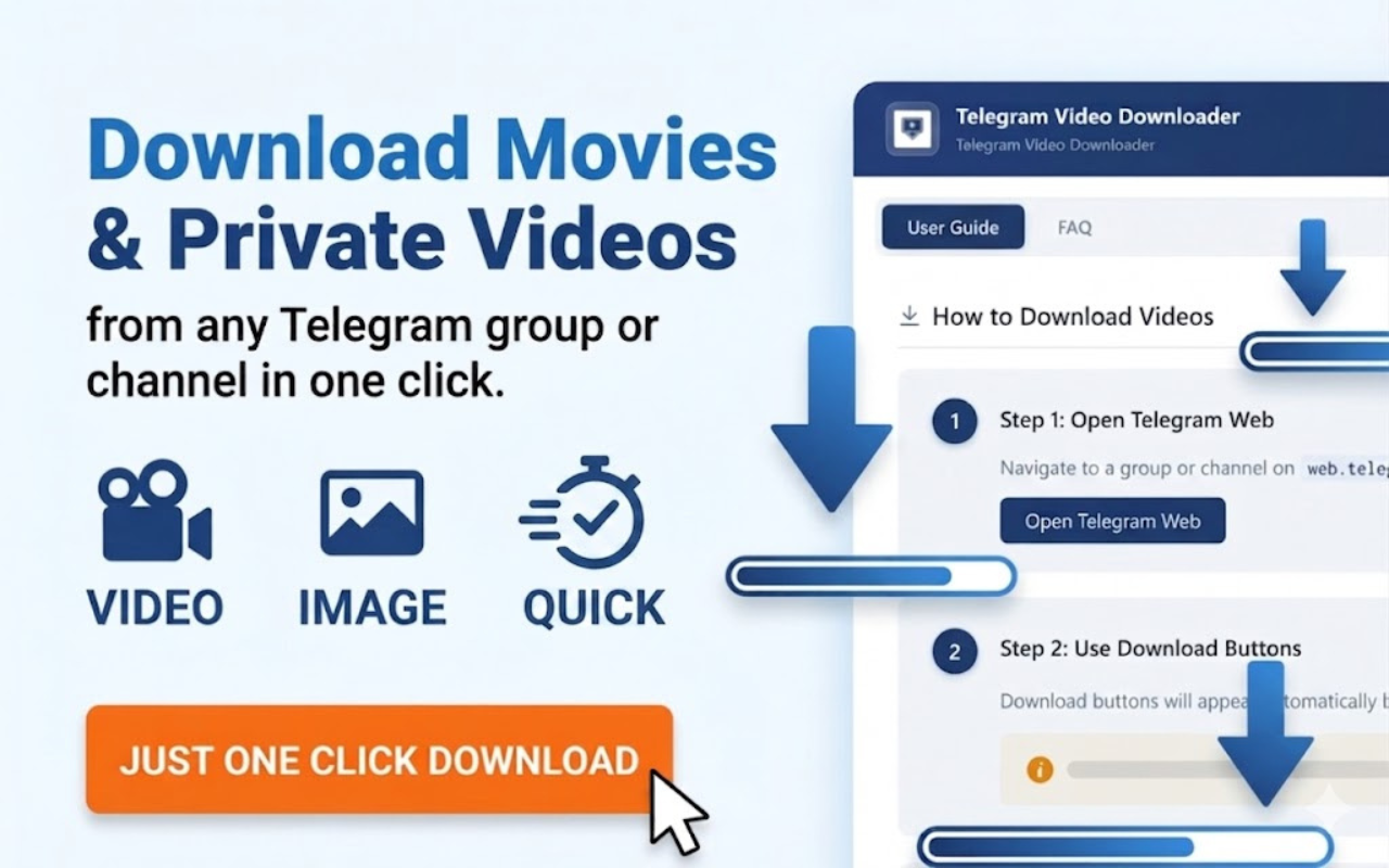Telegram 视频下载器 2026 - Telegram 隐私媒体下载器(免费无限) - 截图 1