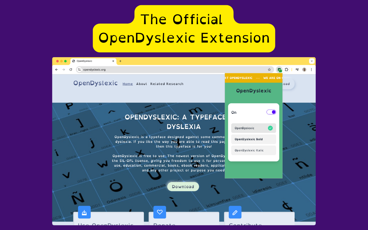 OpenDyslexic for Chrome - 截图 1