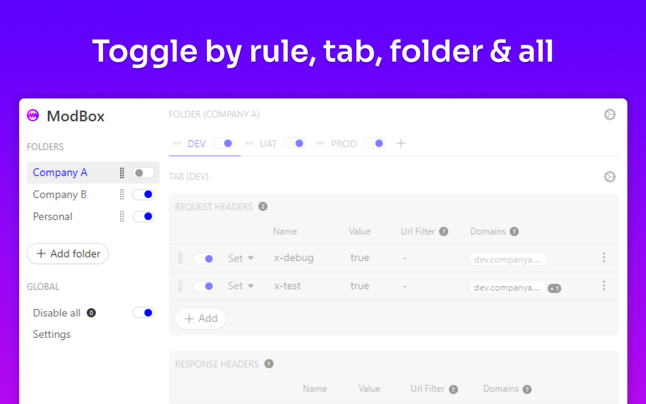 ModBox – Modify headers, block requests - 截图 2