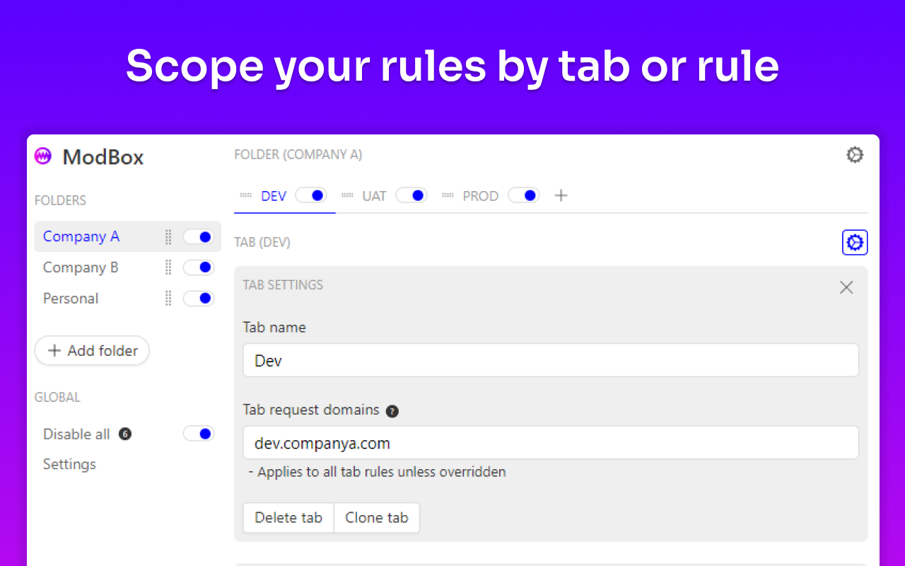 ModBox – Modify headers, block requests - 截图 3