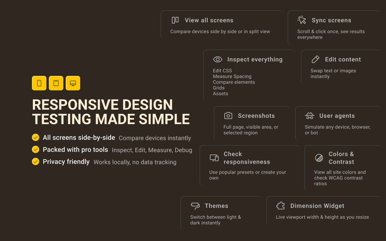 Pixefy - Responsive Design Checker - 截图 1