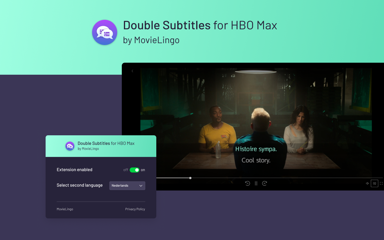 Double Subtitles for HBO Max by MovieLingo - 截图 5