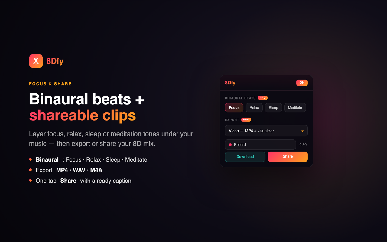 8D Audio & Spatial Sound — 8Dfy - 截图 2