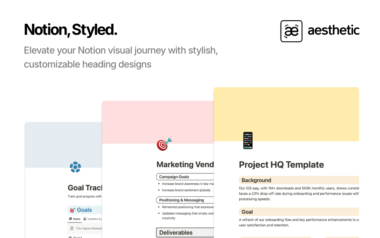 aesthetic Notion, styled - 截图 3