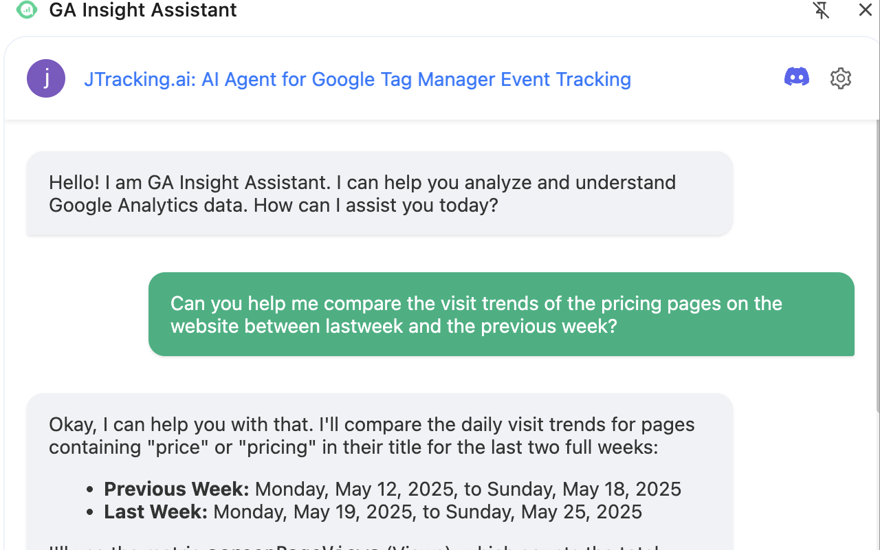 GA Insight Assistant - 截图 1