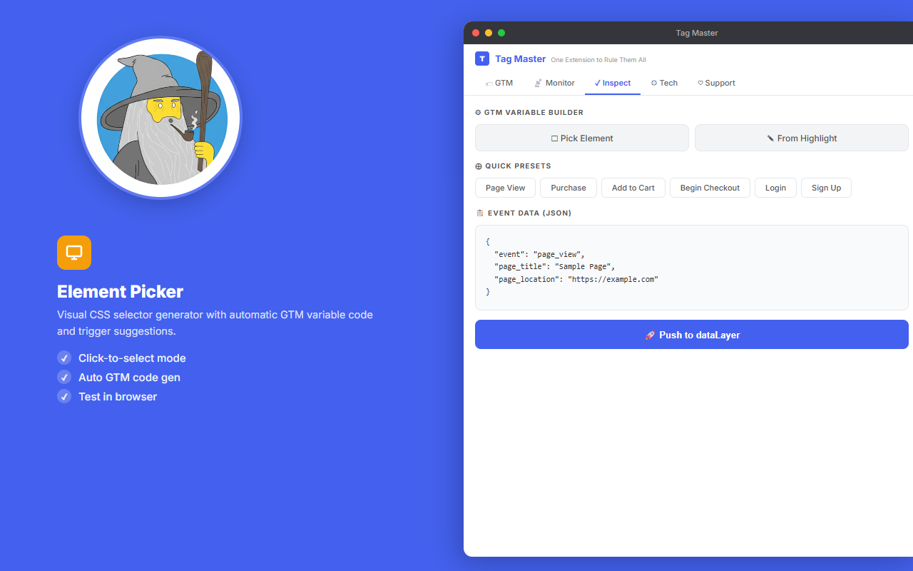 Tag Master – GTM & GA4 Debugger, DataLayer Inspector - 截图 1