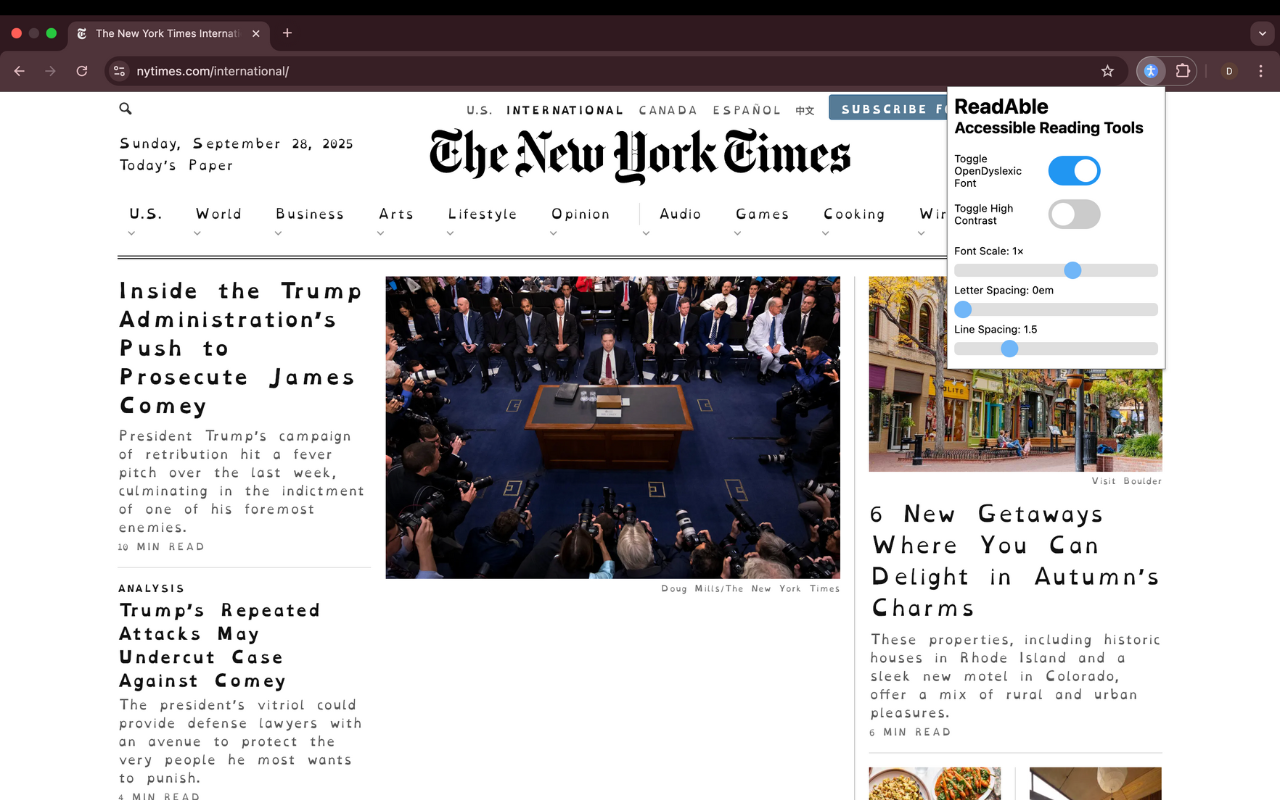 ReadAble: Dyslexia Font & Reading Tools - 截图 1