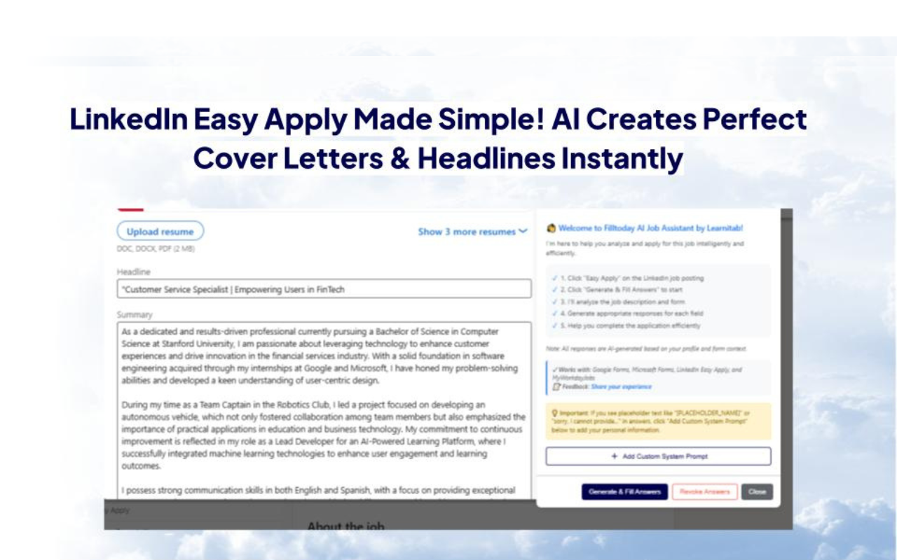 Free AI Form Solver - AI Autofill Form & Linkedin Jobs and Study Tools - 截图 4