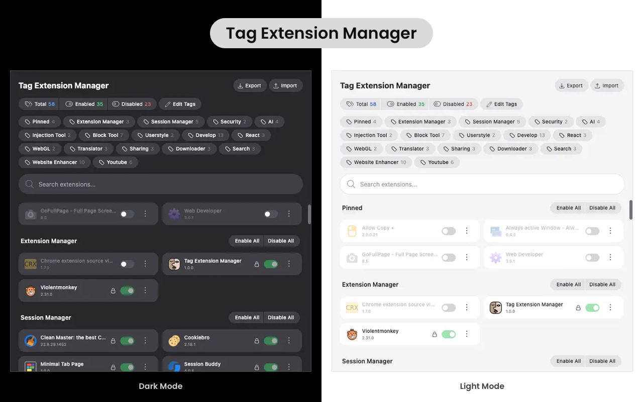 Tag Extension Manager - 截图 1