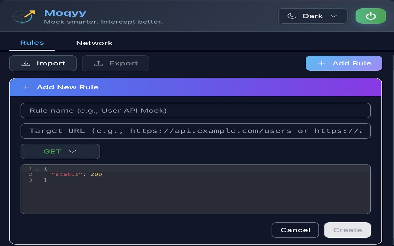Moqyy — API Mocking & Fetch/XHR Interceptor - 截图 5