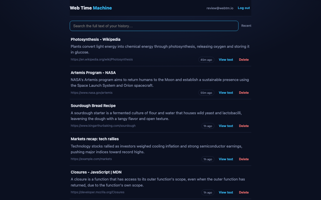 Web Time Machine - 截图 2