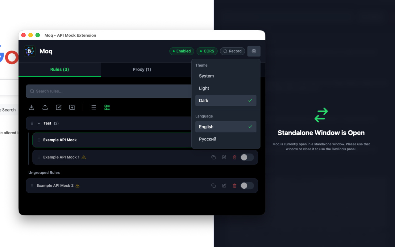 Moq - Mock API Requests - 截图 1